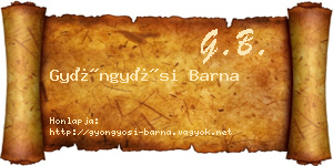 Gyöngyösi Barna névjegykártya