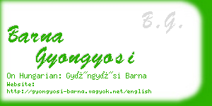 barna gyongyosi business card